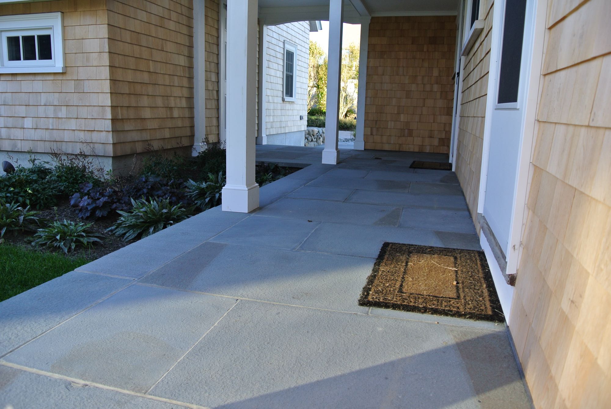 Wawaloam project; stone porch walkway