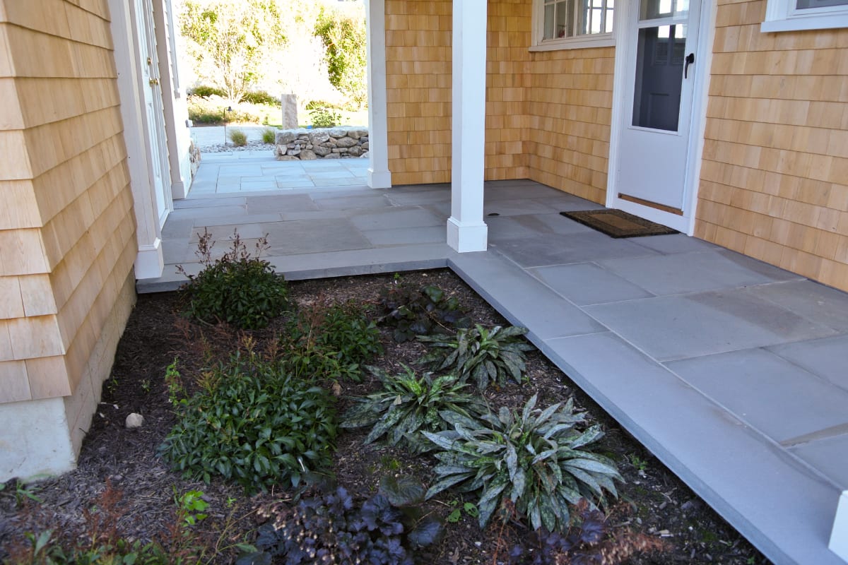 Wawaloam project; stone porch walkway